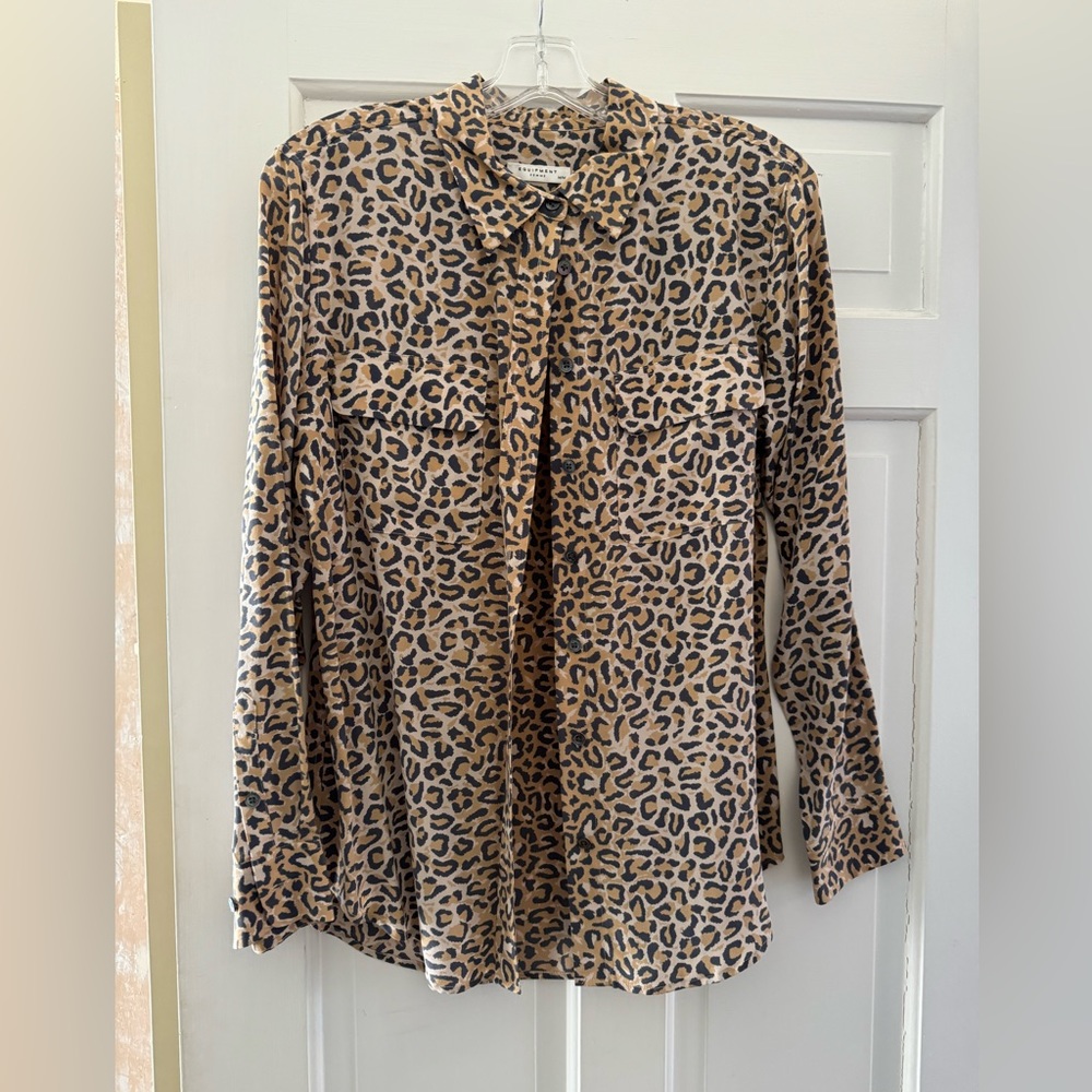 Equipment Leopard print Silk Blouse